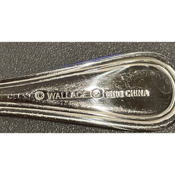 Wallace WAS159 Glossy Outline 18/10 Stainless Flatware Ice Tea Spoons Set Of 6 - Picture 4 of 5